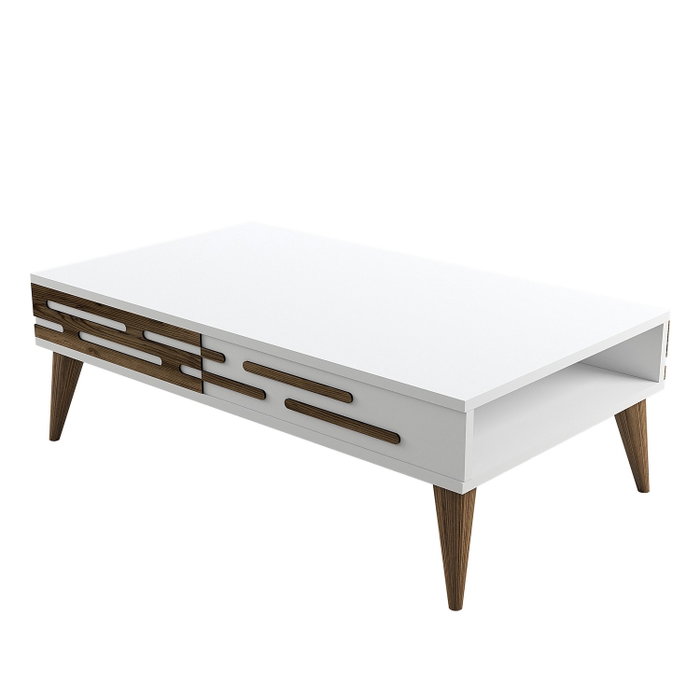 Hanah Home Valensiya Mesa de Centro Nogal y Blanco Hanah Home Valensiya Mesa de Centro Nogal y Blanco